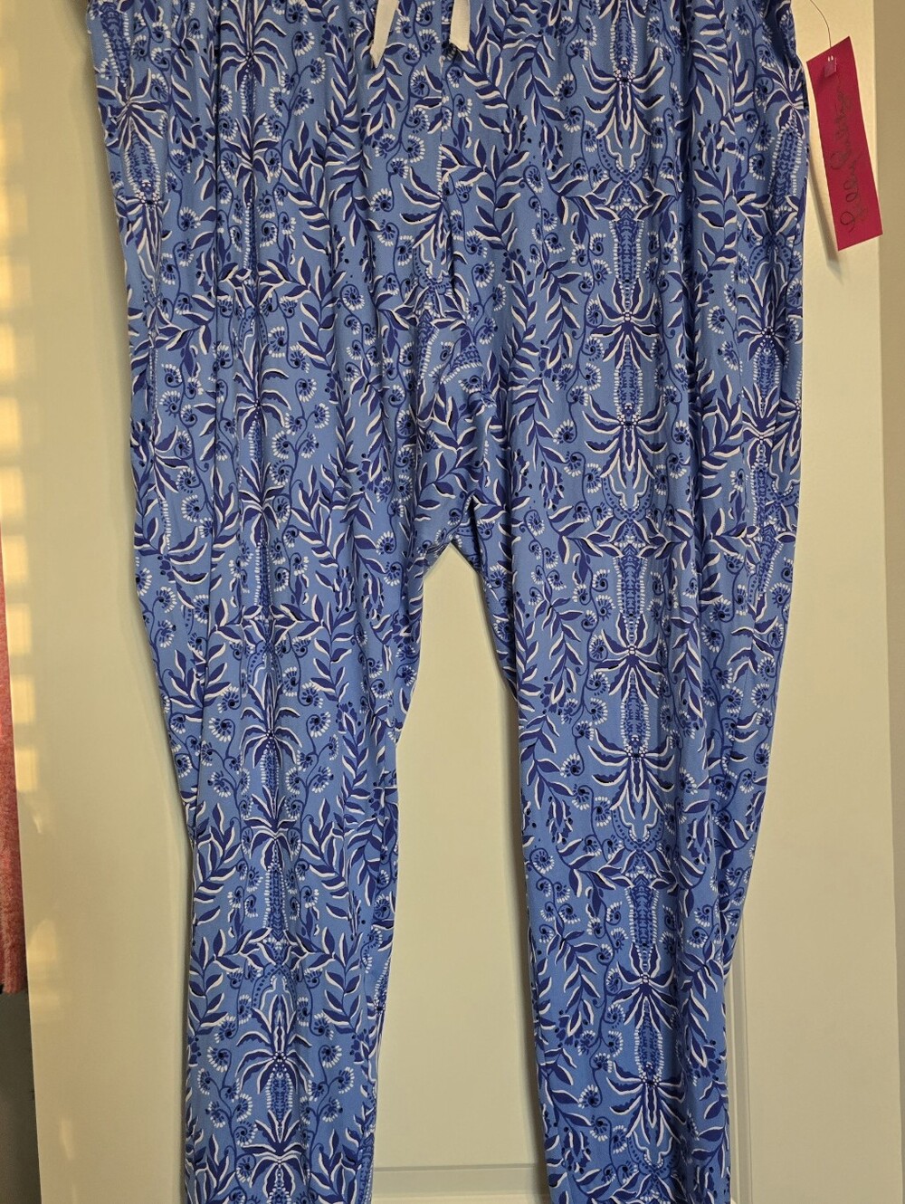 Lilly Pulitzer NWOT Tinsley Knit PJ Pants Abaco Blue In Have It Both Rays. XXL - Picture 3 of 8